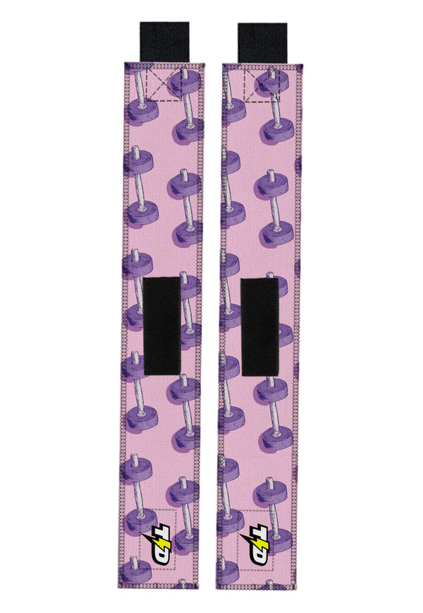 TB020 Wrist Wrap Td Bolt Pink Dumbells