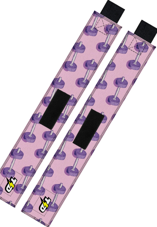 TB020 Wrist Wrap Td Bolt Pink Dumbells