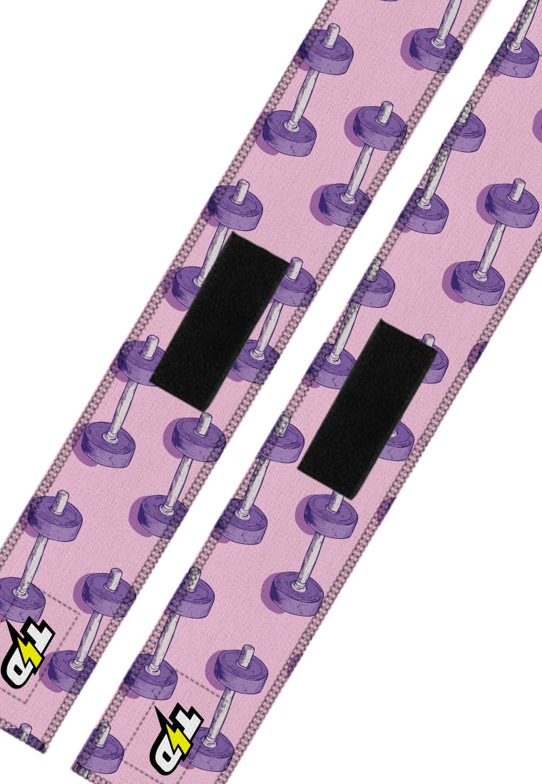 TB020 Wrist Wrap Td Bolt Pink Dumbells