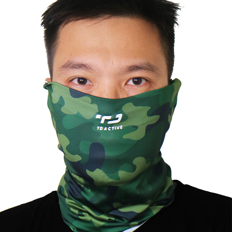 AMD08 Masker Penutup Mulut 5-in-1 camo loreng hijau