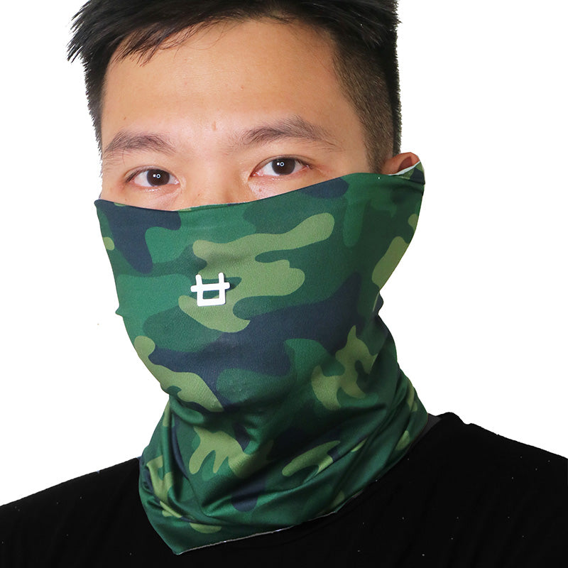 AMD08 Masker Penutup Mulut 5-in-1 camo loreng hijau
