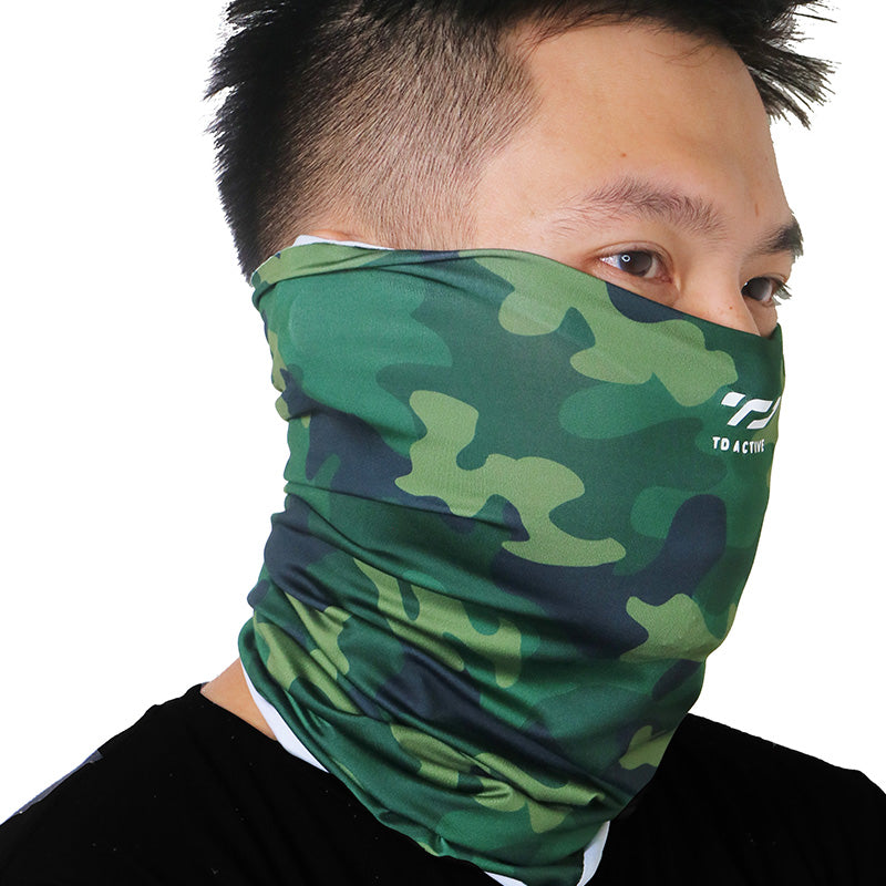 AMD08 Masker Penutup Mulut 5-in-1 camo loreng hijau