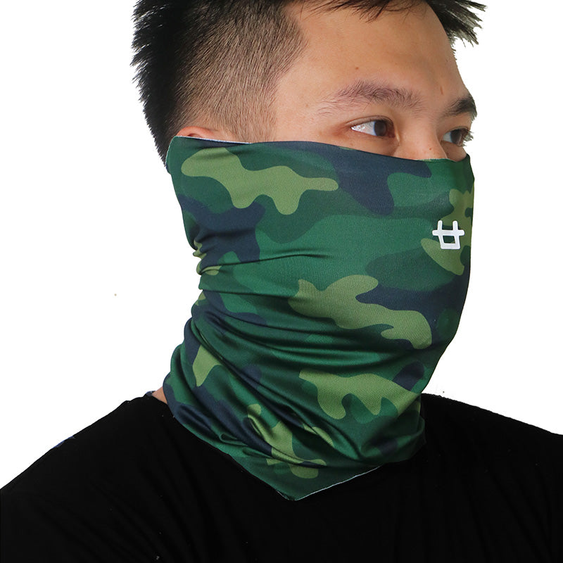 AMD08 Masker Penutup Mulut 5-in-1 camo loreng hijau