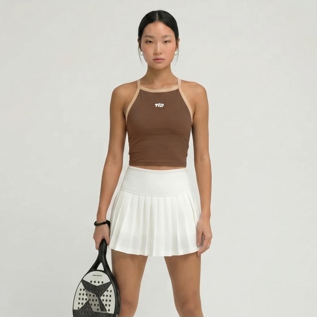TDACTIVE Padel Outfit Wanita Camisole Tank Drifit "two color" coklat brown LSF92
