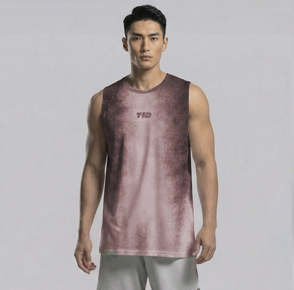 TDACTIVE Singlet Kutung Lari Running | Ringan Cepat Kering | Ash Series | Maroon MSB54