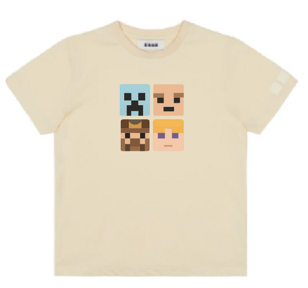 KU146 Kaos Anak Instacool "mc faces" light cream