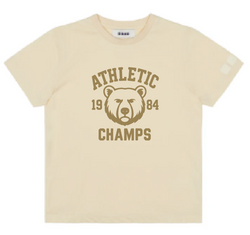 KU147 Kaos Anak Instacool "bear champs" light cream