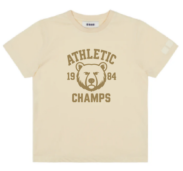 KU147 Kaos Anak Instacool "bear champs" light cream