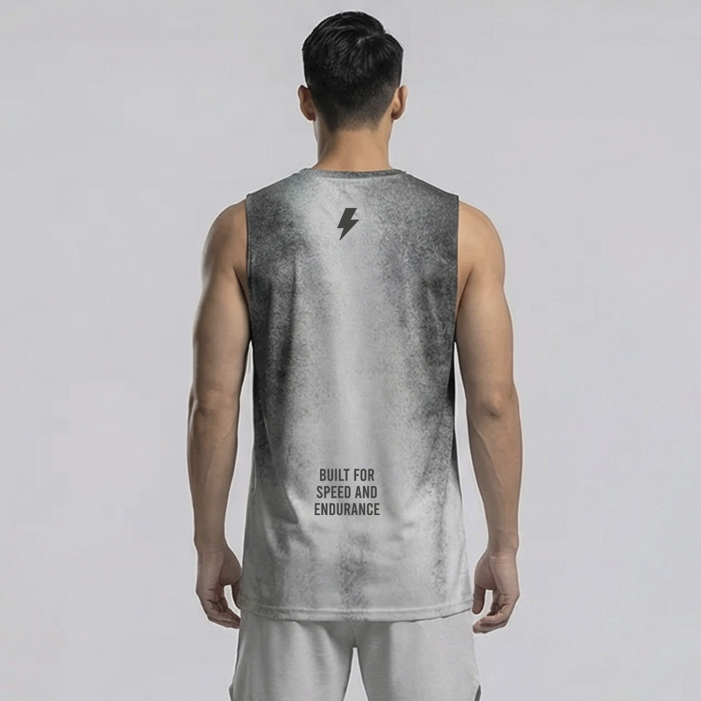 TDACTIVE Singlet Kutung Lari Running | Ringan Cepat Kering | Ash Series | Abu Muda MSB55