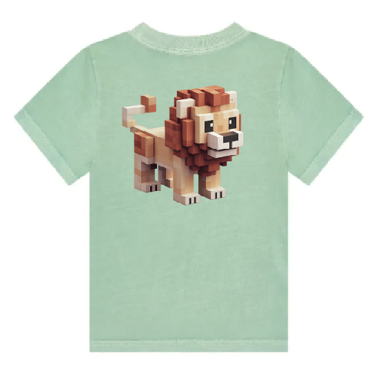 KU180 kaos anak MC lion hijau sage