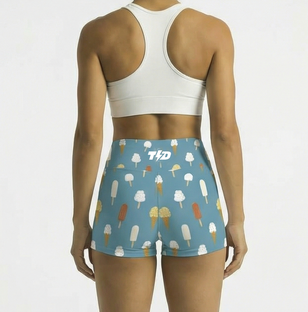 TDACTIVE Legging Gym Olahraga Motif 3inch Blue Ice Cream LB146