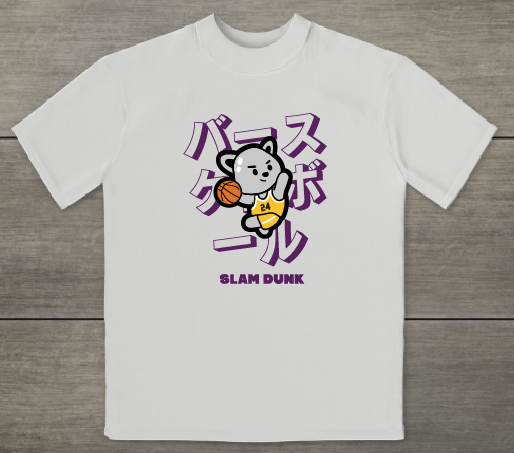 KU065 Kaos Anak Boy Girl "tido dunk" putih