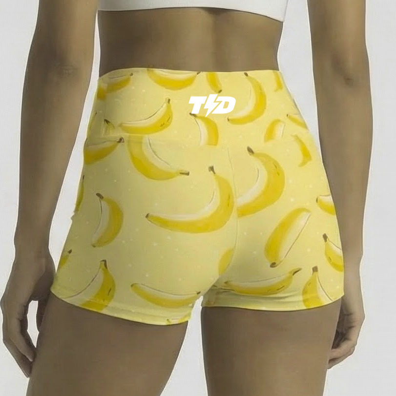 TDACTIVE Legging Gym Olahraga Motif 3inch Yellow Banana LB145