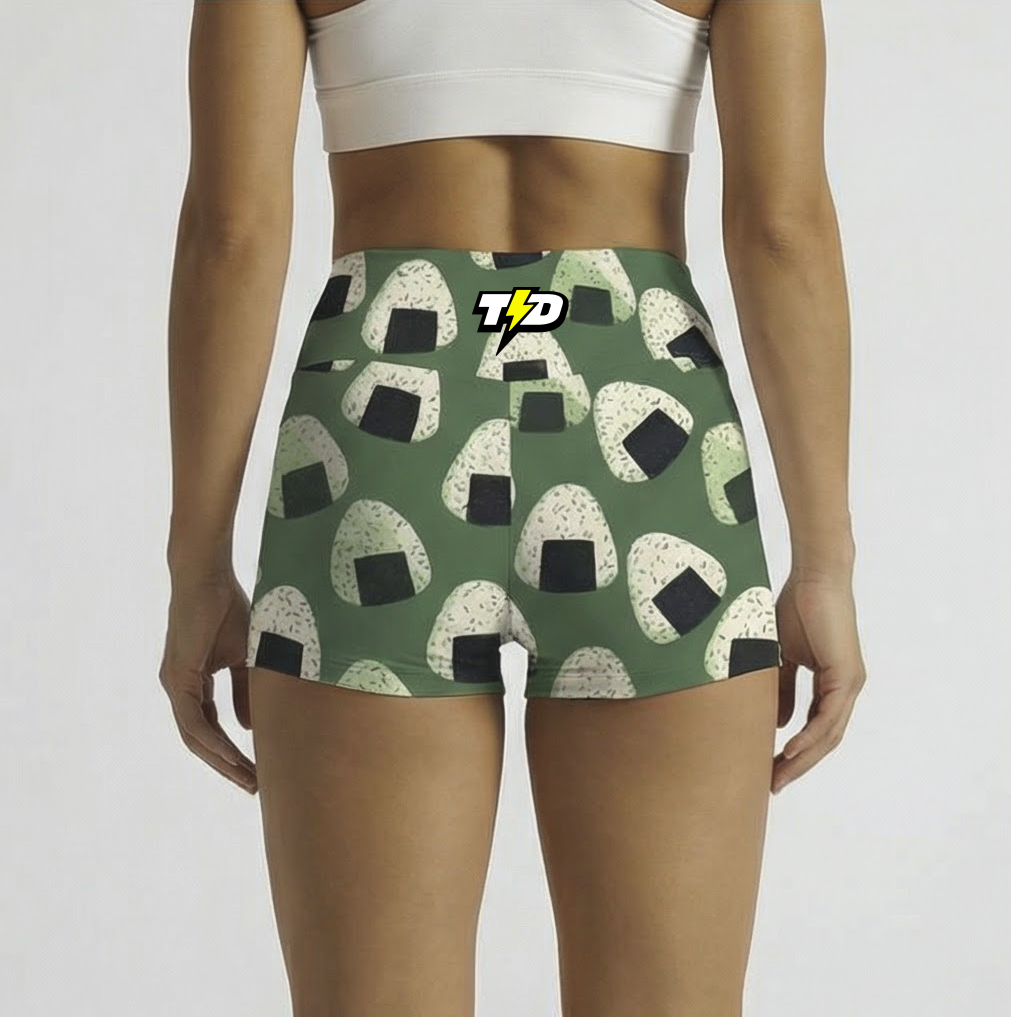 TDACTIVE Legging Gym Olahraga Motif 3inch Onigiri Hijau Green LB144