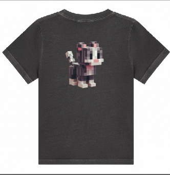 KU190 kaos anak MC kucing cat abu tua