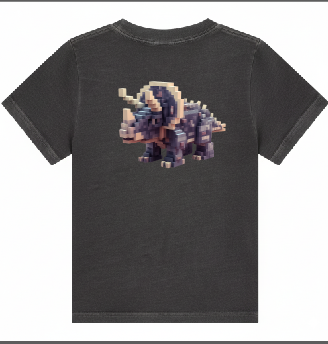 KU191 kaos anak MC triceratops abu tua