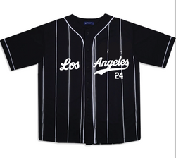 KU153 Kaos Baseball Anak "los angeles 24" hitam