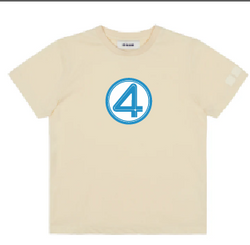 KU127 Kaos Anak Instacool number 4 krem