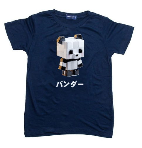 KU160 Kaos Anak "mc panda" instacool navy