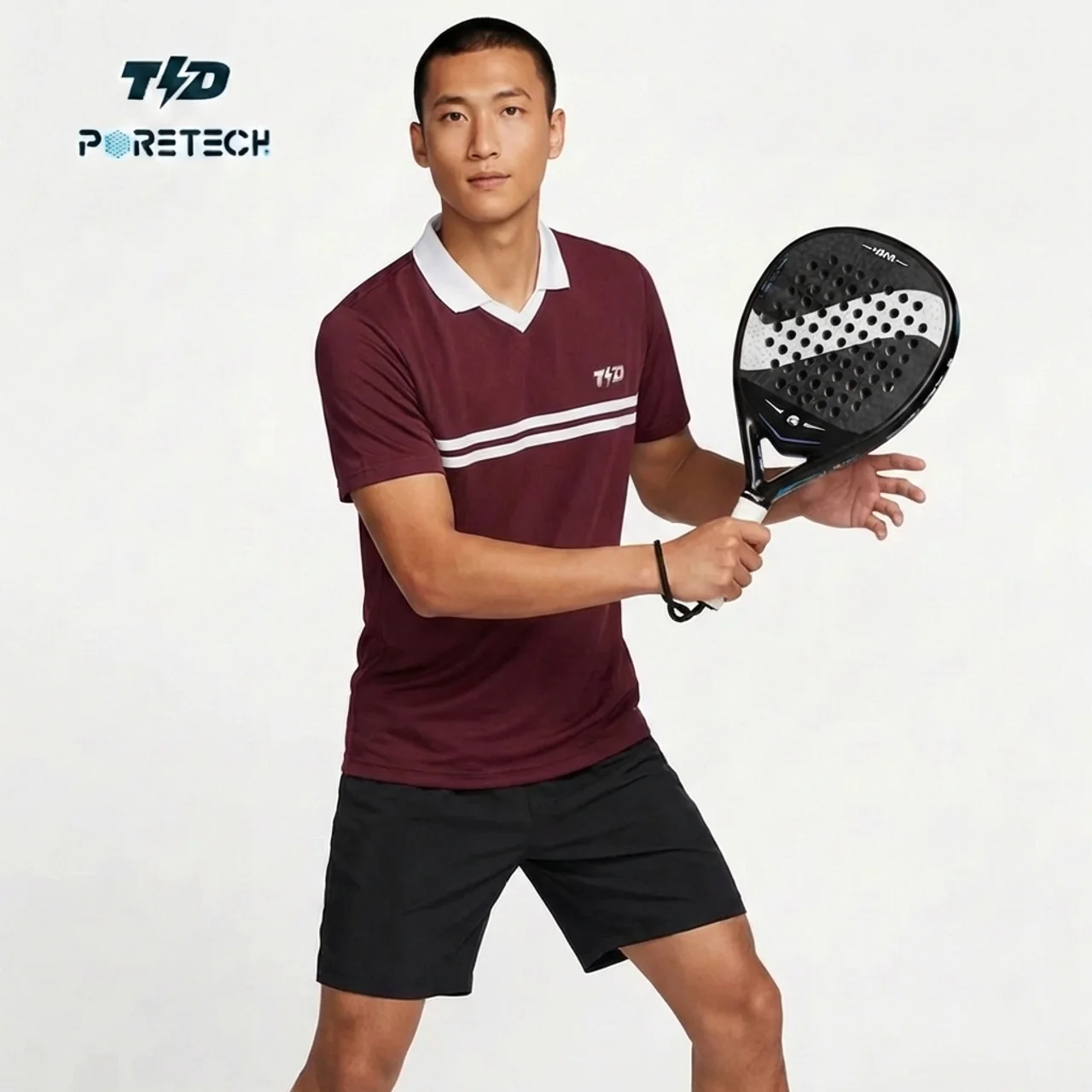 TDACTIVE Jersey Padel Pria Polo Kaos BreatheLite 