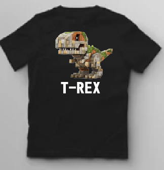 KU161 Kaos Anak "mc trex" instacool hitam