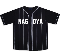 KU154 Kaos Baseball Anak "nagoya" hitam