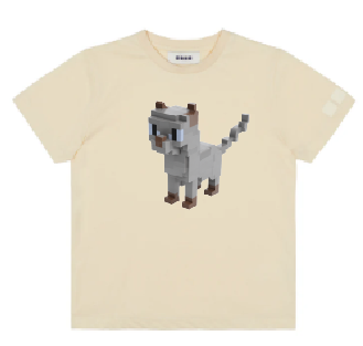 KU128 Kaos Anak "grow garden cat" instacool krem