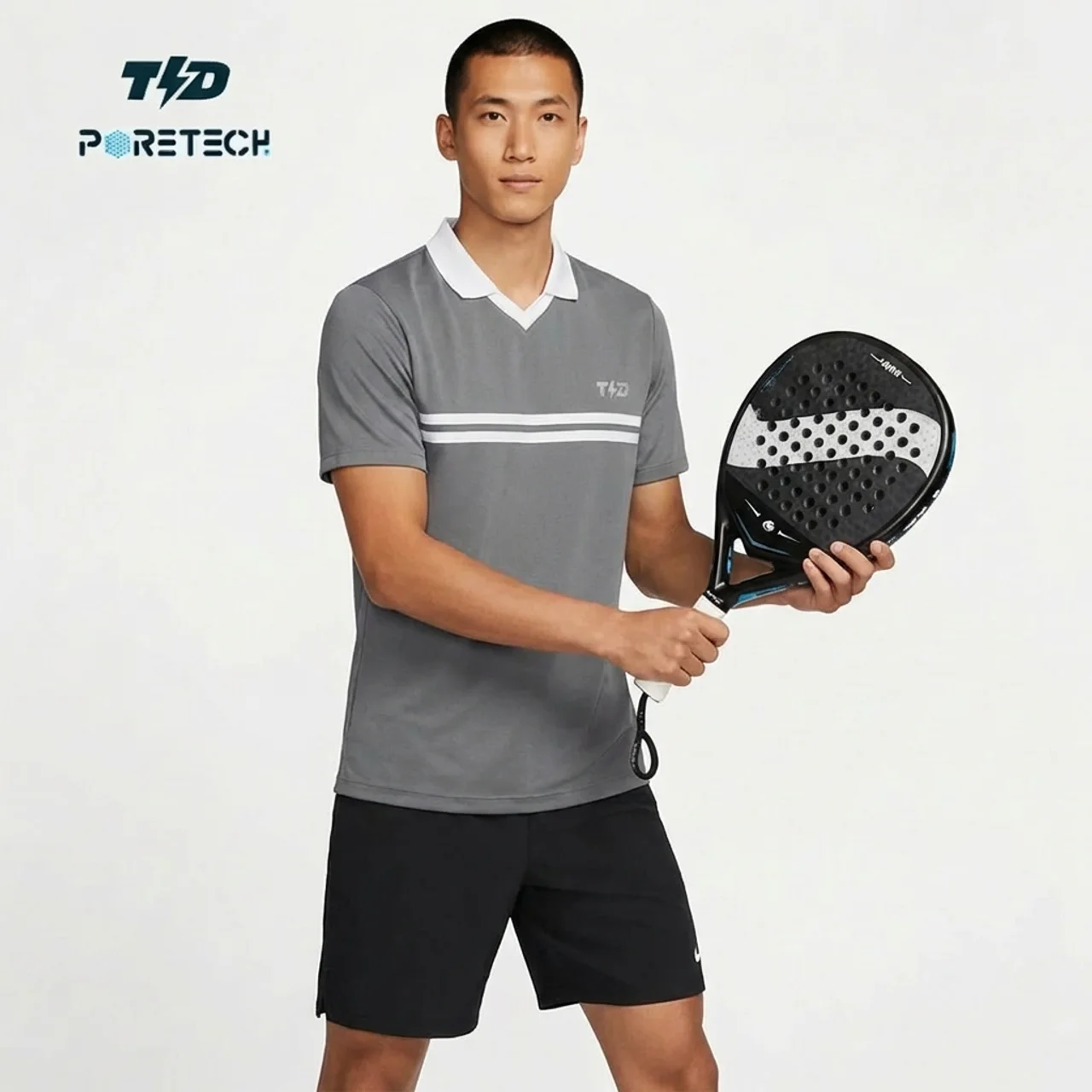 TDACTIVE Jersey Padel Pria Polo Kaos BreatheLite 