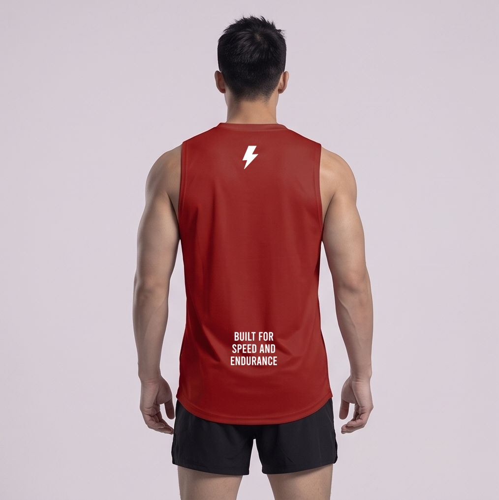 TDACTIVE Singlet Pria Kaos Kutung Lari Running Gym Poretech : Big Bolt Series Cepat Kering Ringan Olahraga MSB84