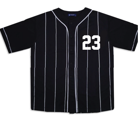 KU155 Kaos Baseball Anak "23" hitam