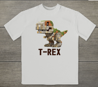 KU162 Kaos Anak "mc trex" instacool putih