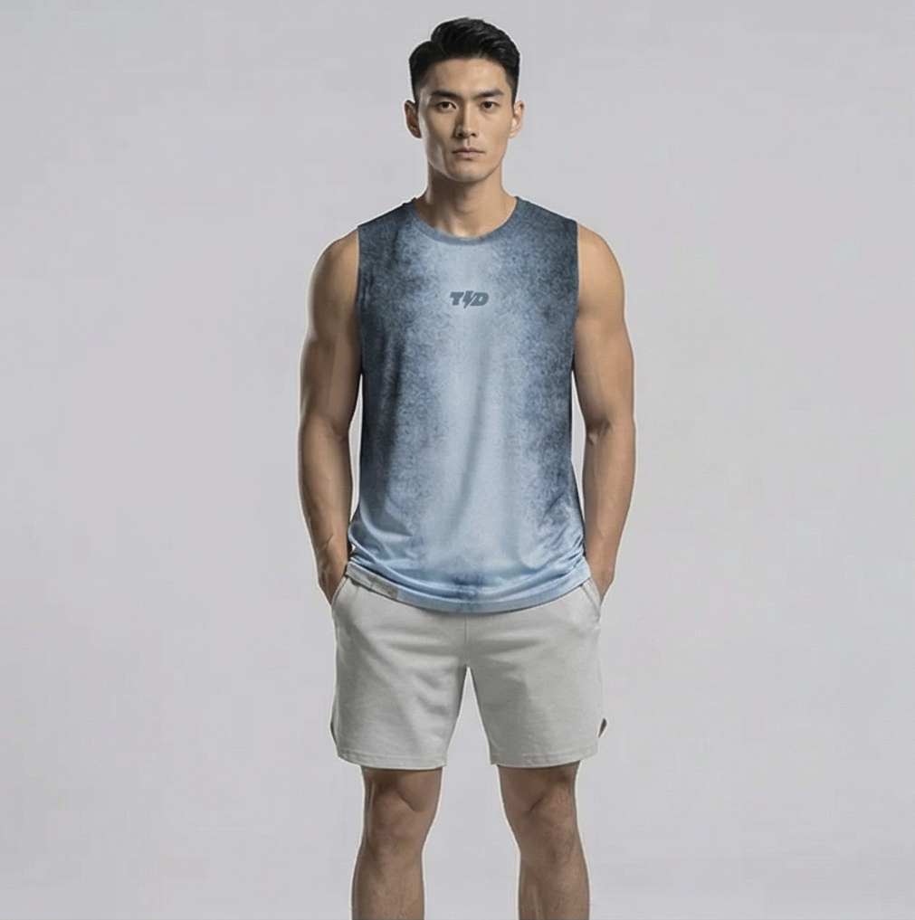 TDACTIVE Singlet Kutung Lari Running | Ringan Cepat Kering | Ash Series | Blue MSB53