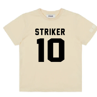 KU107 Kaos Anak "striker 10" cream