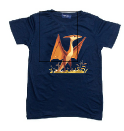 KU108 Kaos Anak "pteranodon" navy