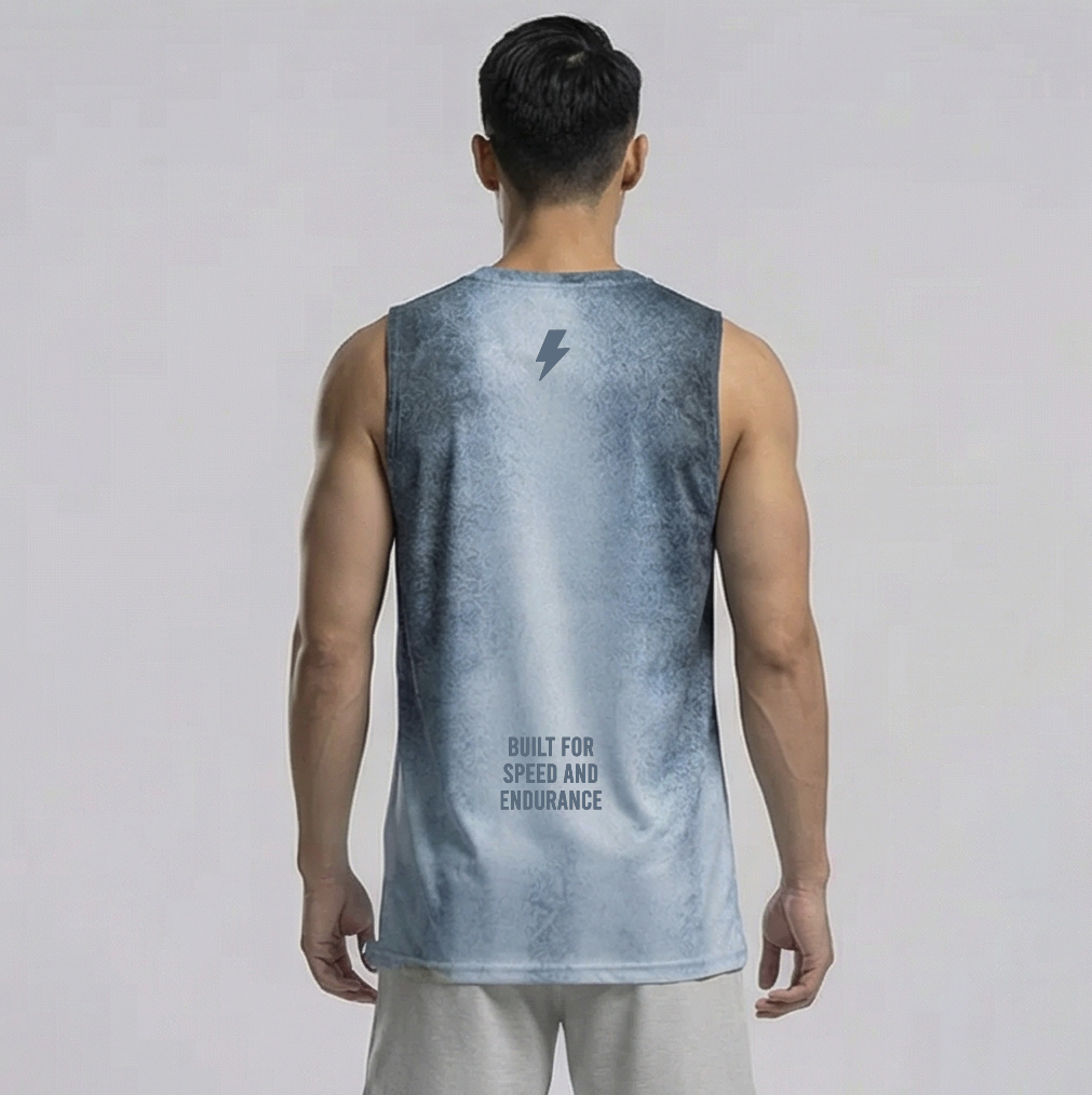 TDACTIVE Singlet Kutung Lari Running | Ringan Cepat Kering | Ash Series | Blue MSB53