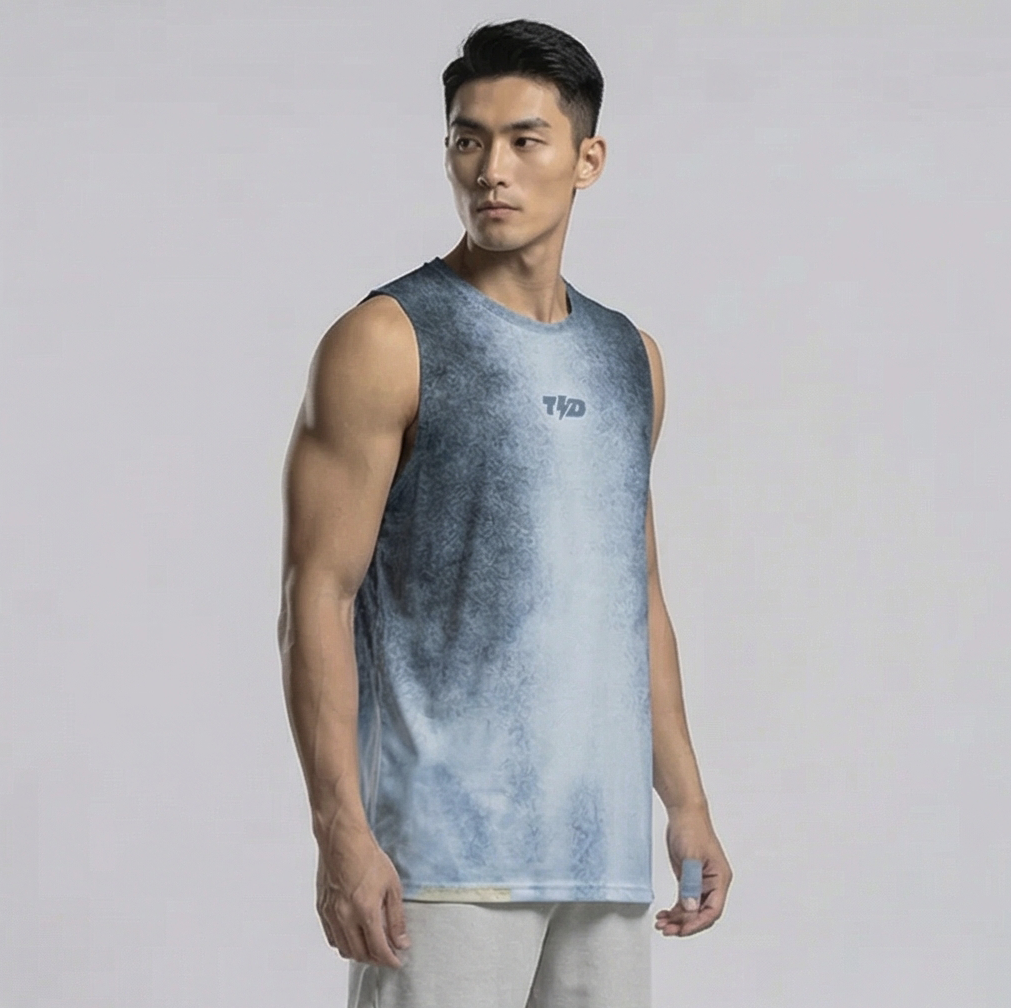 TDACTIVE Singlet Kutung Lari Running | Ringan Cepat Kering | Ash Series | Blue MSB53