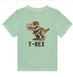 KU165 Kaos Anak "mc trex" instacool hijau sage
