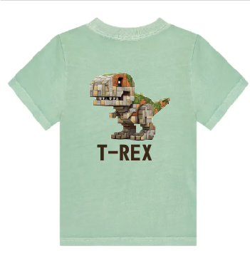 KU165 Kaos Anak "mc trex" instacool hijau sage