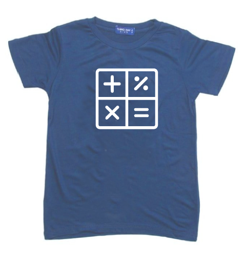 KU143 Kaos Anak Instacool "calculator" country blue