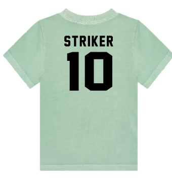 KU110 Kaos Anak "striker 10" hijau sage