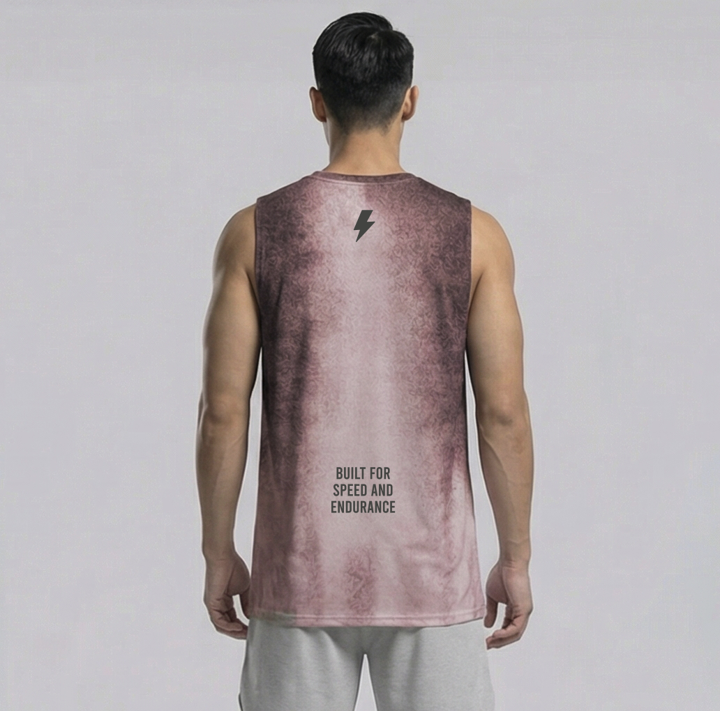 TDACTIVE Singlet Kutung Lari Running | Ringan Cepat Kering | Ash Series | Maroon MSB54