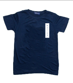 KU073 Kaos Boy Girl ver intert katakana navy