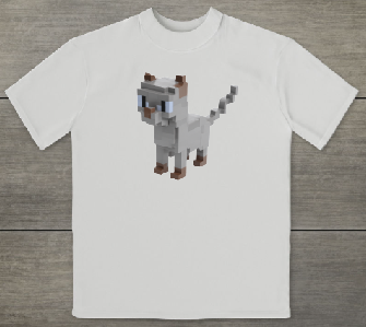 KU125 Kaos Anak "grow garden cat" instacool putih