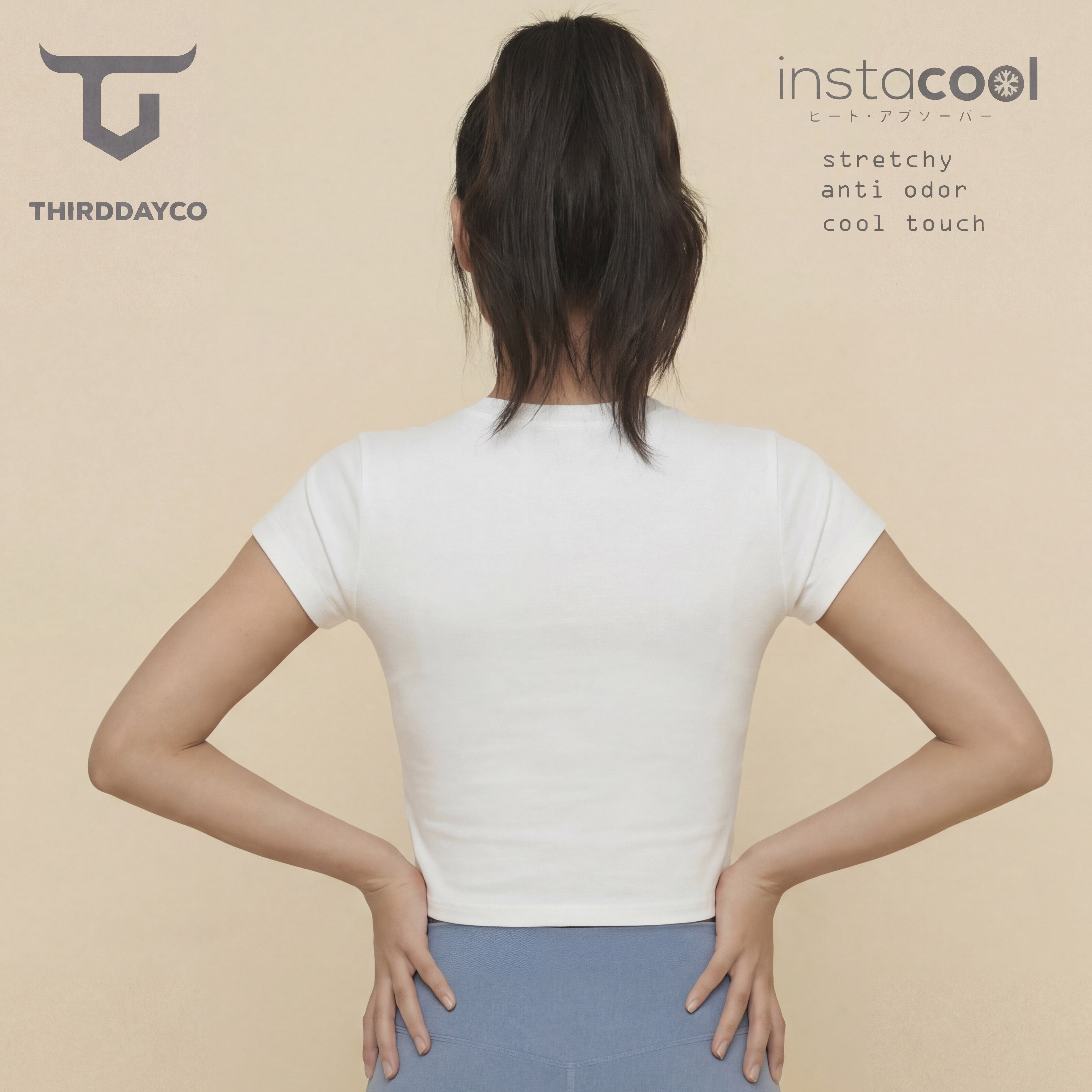 THIRDDAY Kaos Gym Wanita Crop Top RCP instacool 