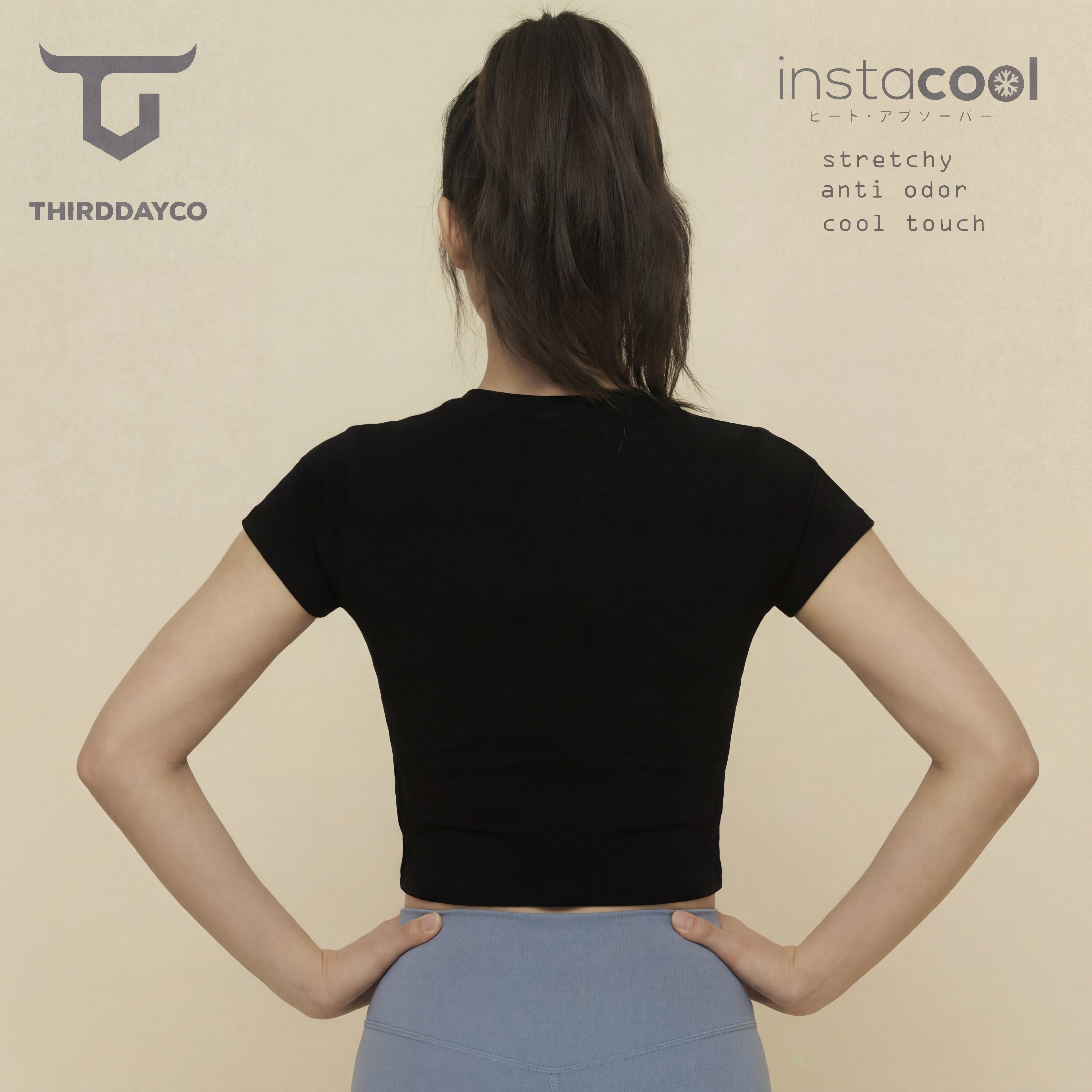 THIRDDAY Kaos Gym Wanita Crop Top RCP instacool 