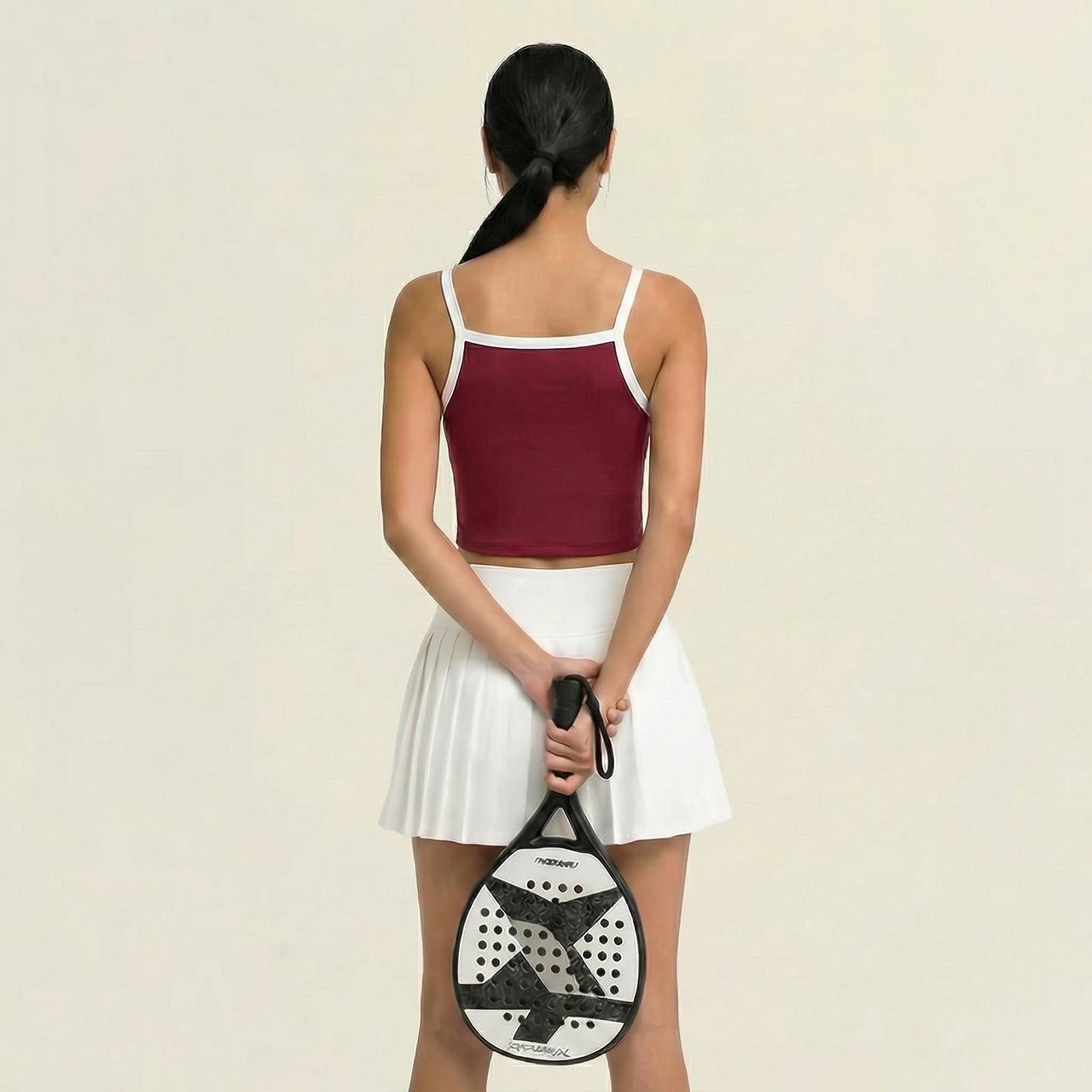 TDACTIVE Padel Outfit Wanita Camisole Tank Drifit "two color" maroon LSF58