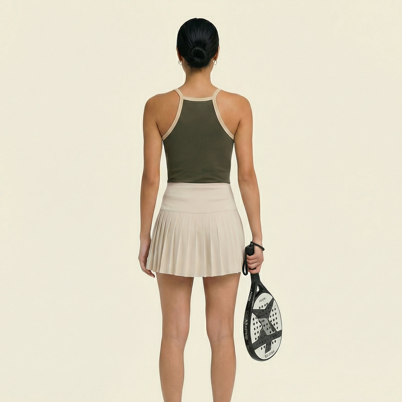 TDACTIVE Padel Outfit Wanita Camisole Tank Drifit "two color" hijau army LSF60