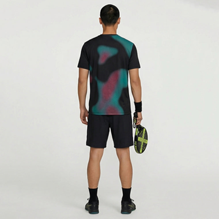 TDACTIVE Jersey Padel Pria Polo PoreTech | cepat kering , berpori dan ringan | padel airbrush turquoise MSB62