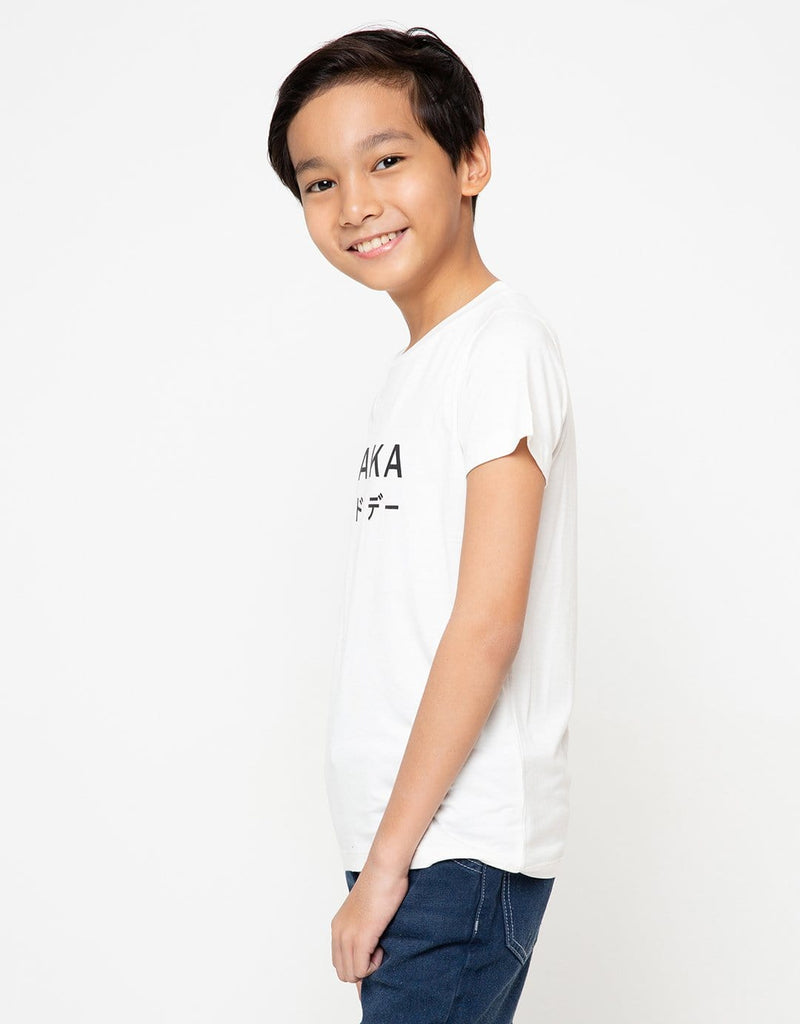 Td Kids BT169 kaos anak osaka katakana dateng white