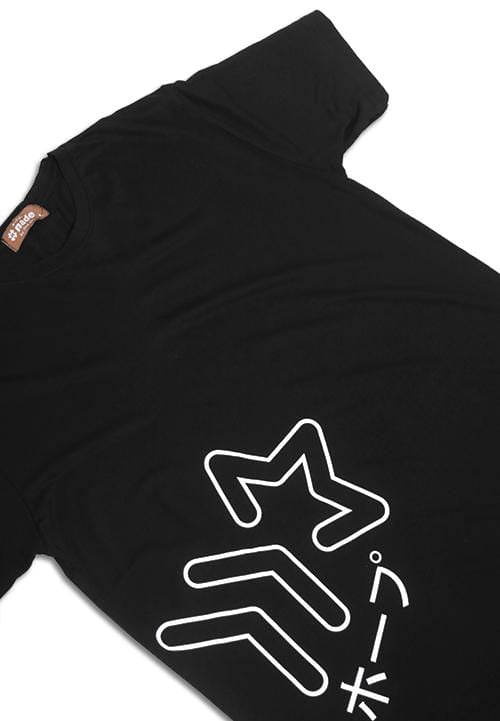 Nade NT239 nade big star outline waist blk T-shirt Hitam